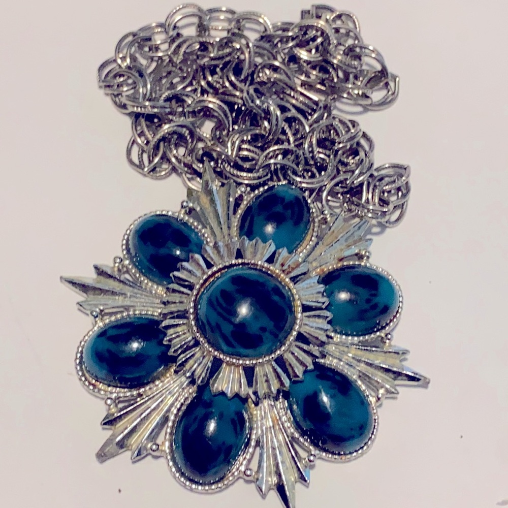 Vintage costume silver necklace